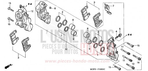 FRONT BRAKE CALIPER VTR1000SP1 de 2001